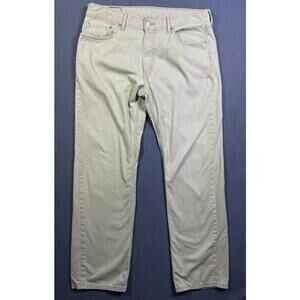 Levis 559 Jeans Mens 36x34 (33) Beige Denim Straight Leg Light Wash White Tab